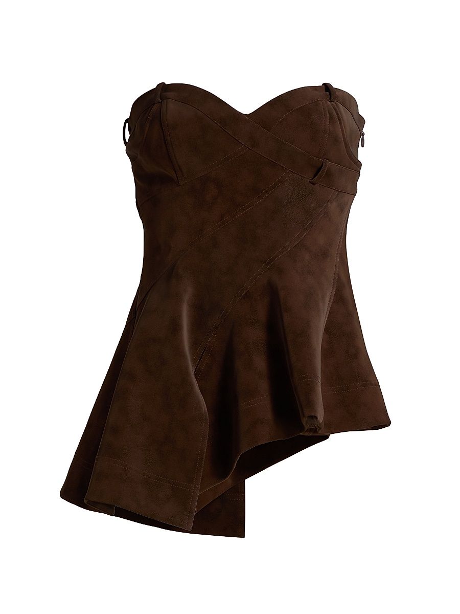Women's Augusta Bustier Peplum Top - Toffee Swirl - Size 10