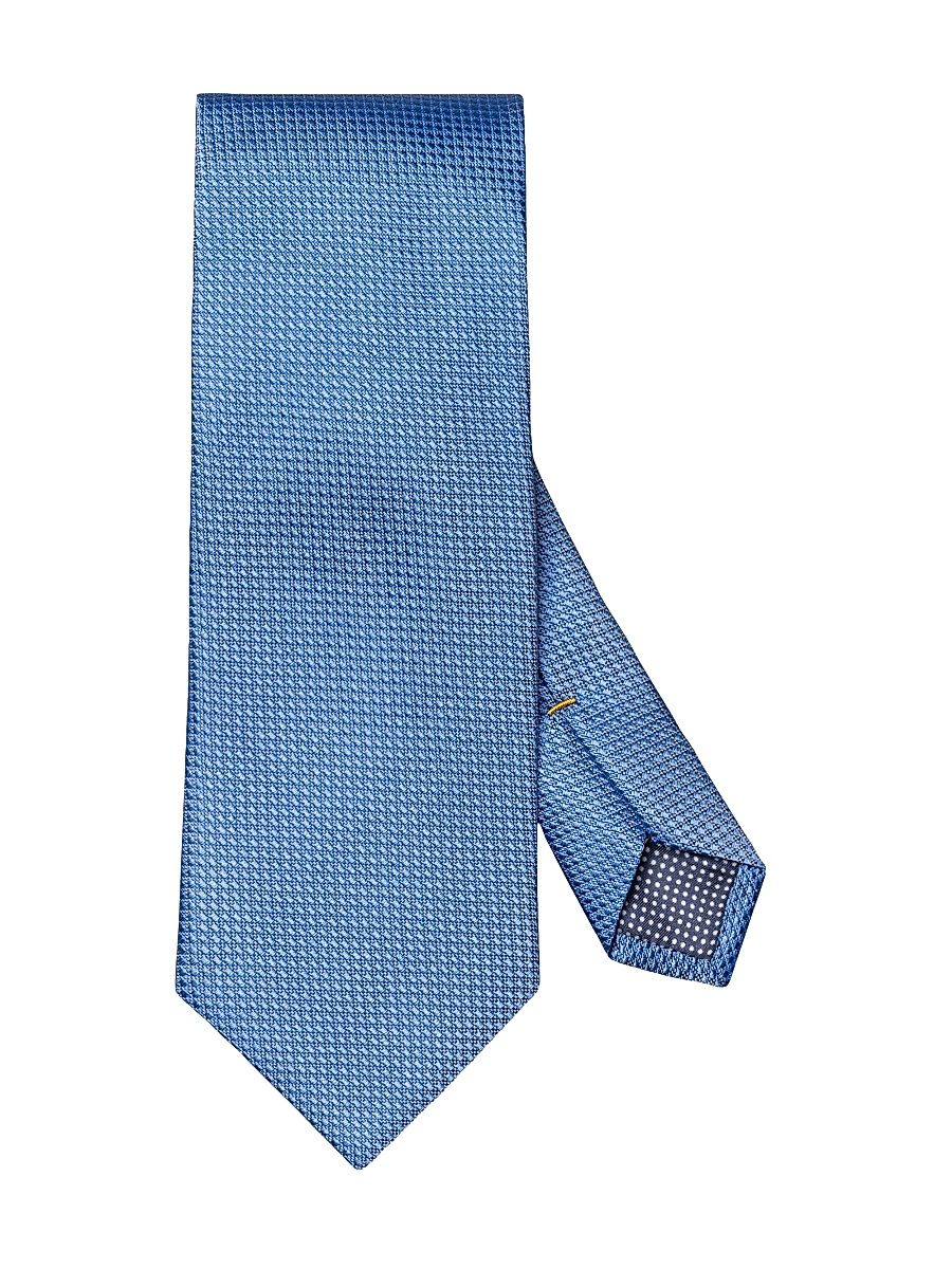 Men's Pin-Dot Silk Tie - Blue