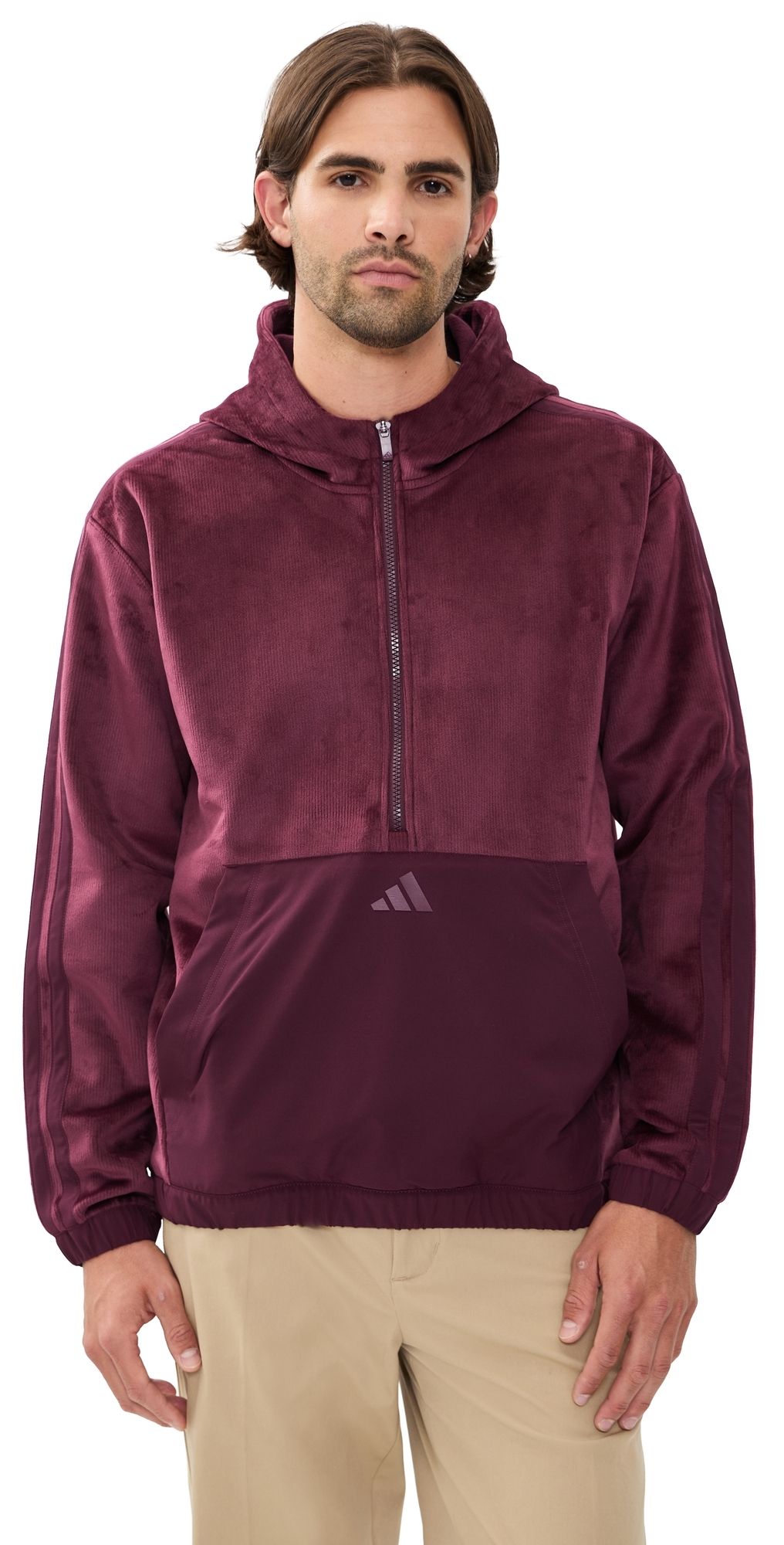 Adidas Golf Beyond Cozy Half-Zip Hoodie Maroon L