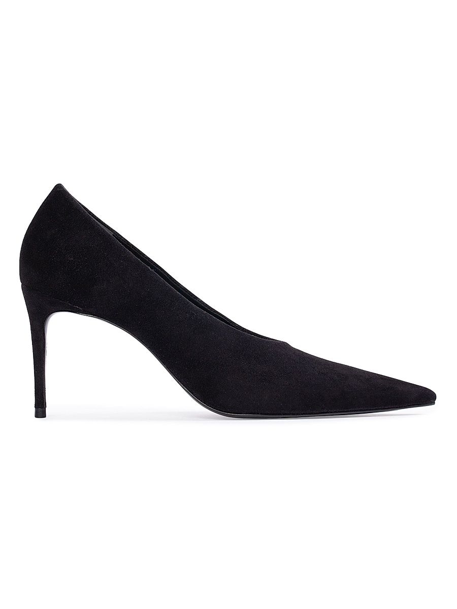 Women's Jona 80MM Suede Pumps - Black Suede - Size 11