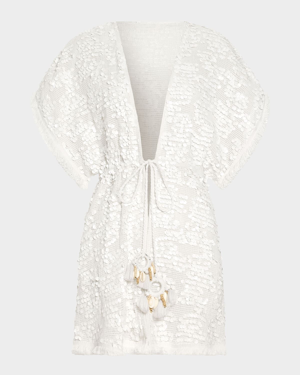 Laurie Paillette Coverup Mini Dress