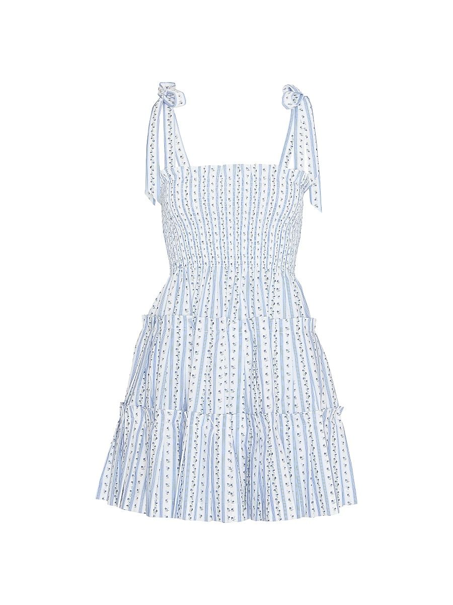 Women's The Ribbon Charlotte Nap Dress - Blue Petal Stripe - Size XL
