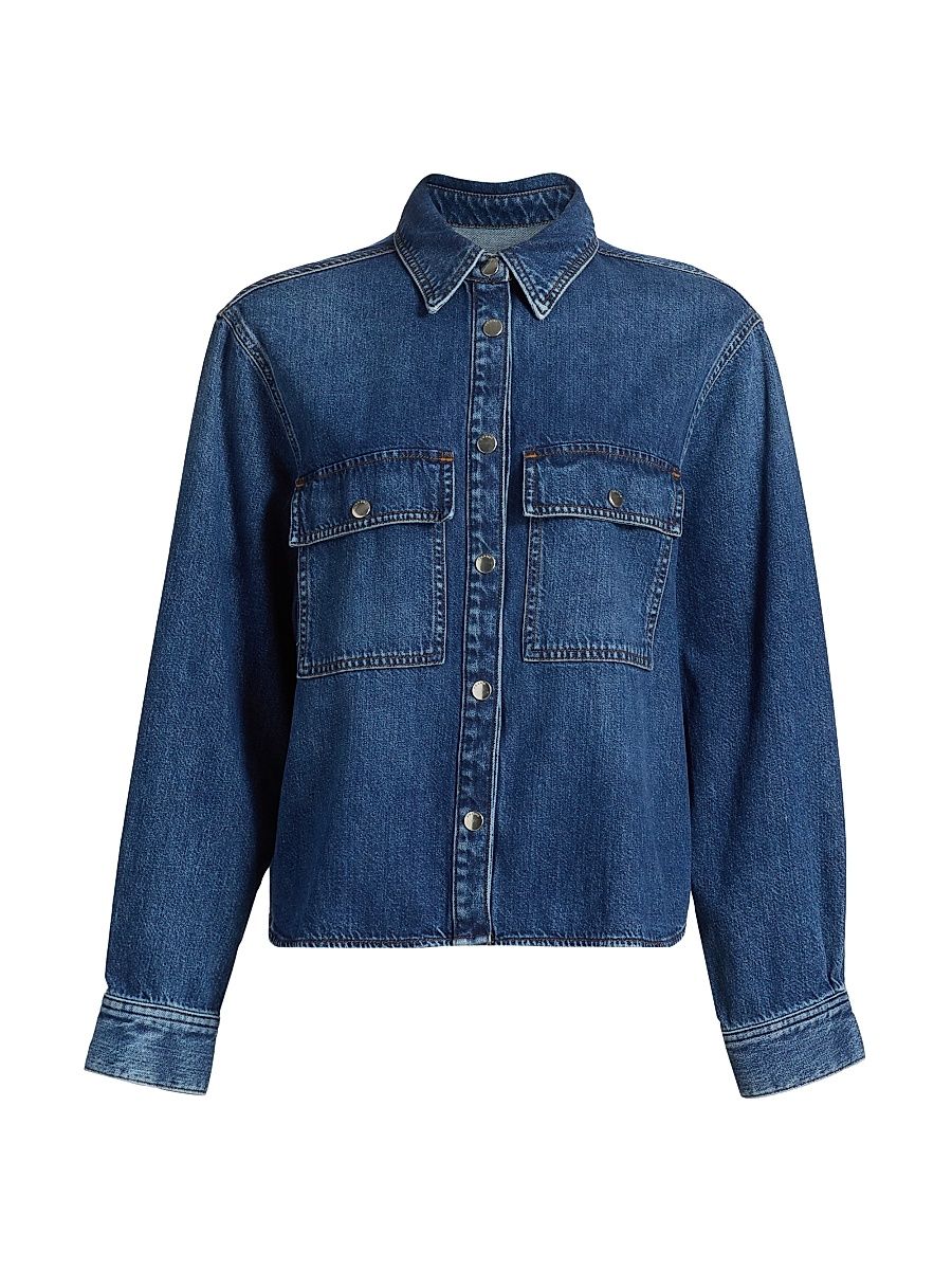 Women's Hi-Low Long-Sleeve Denim Shirt - Wander - Size Small