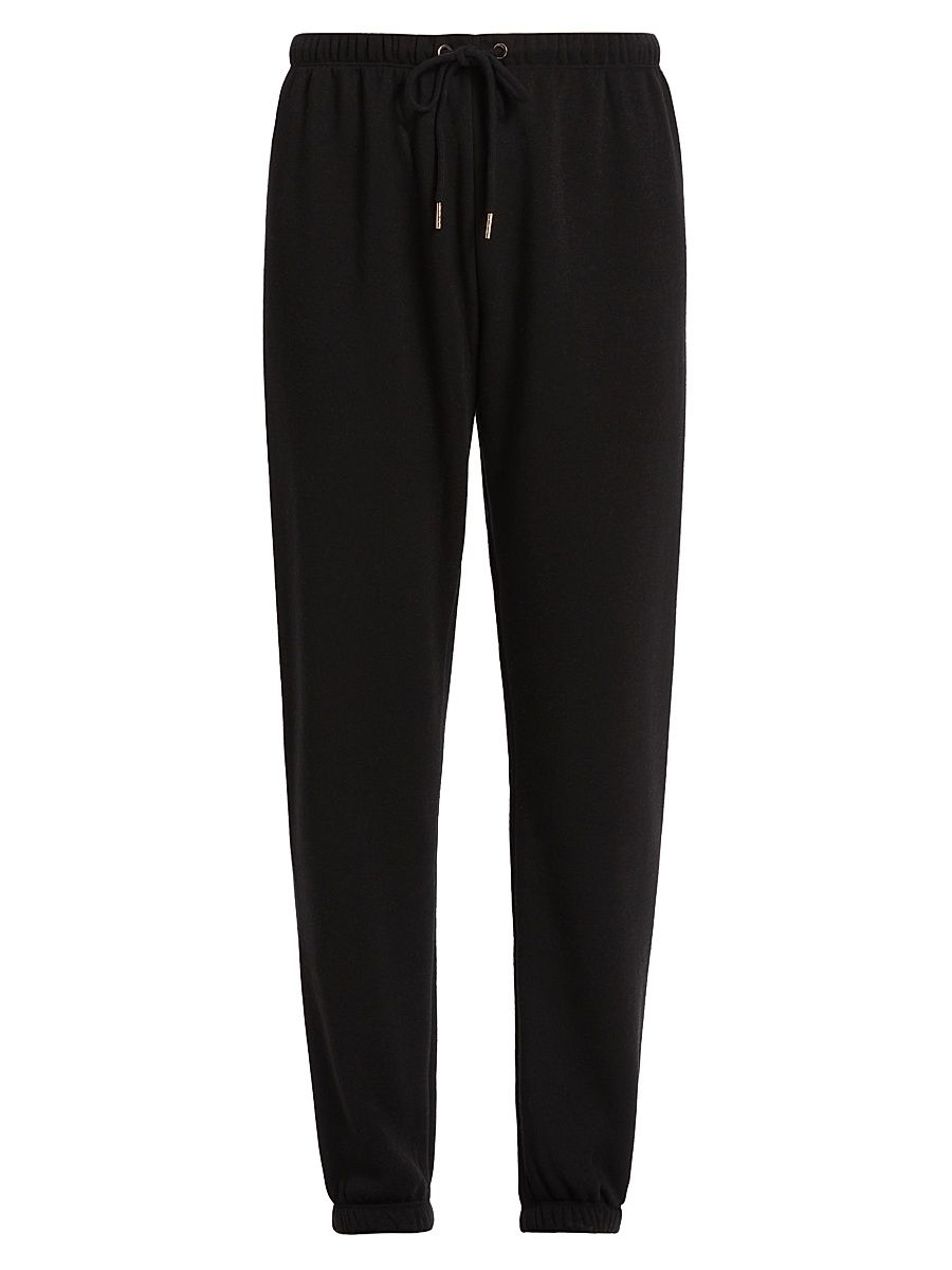 Women's Fleece Drawstring Sweatpants - Black - Size Large