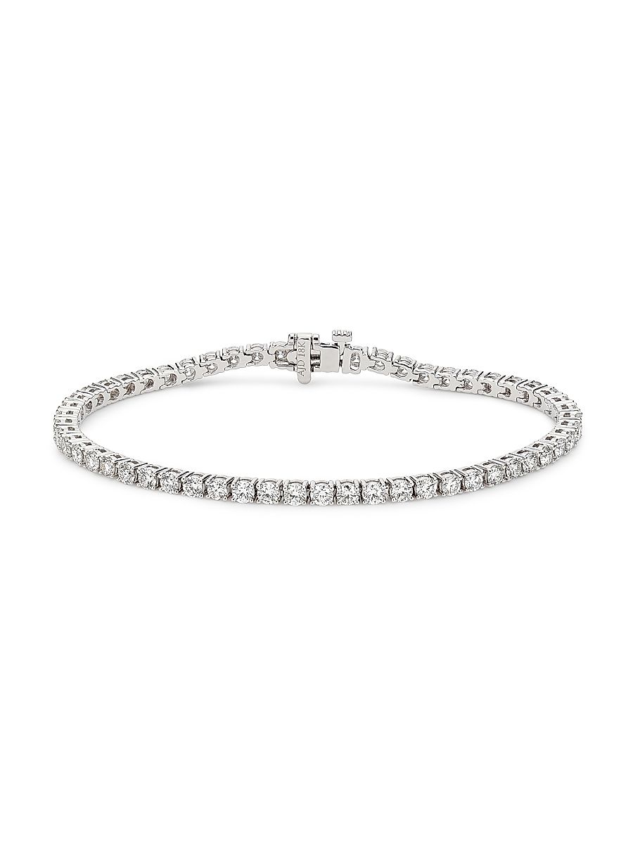 Women's 18K White Gold & 4.48 TCW Diamond Tennis Bracelet - White Gold