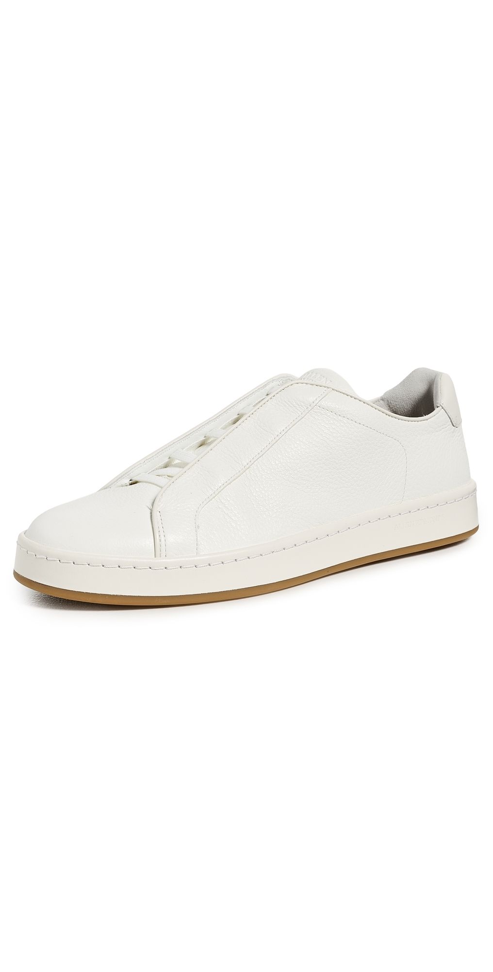 Allen Edmonds Banks Leather Slip On Sneakers White 8.5