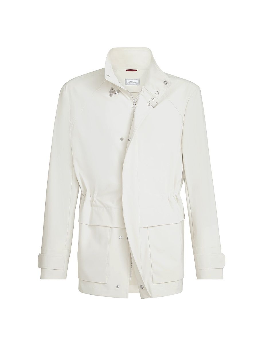 Men's Bonded Nylon Unlined Field Jacket - Off White - Size 46