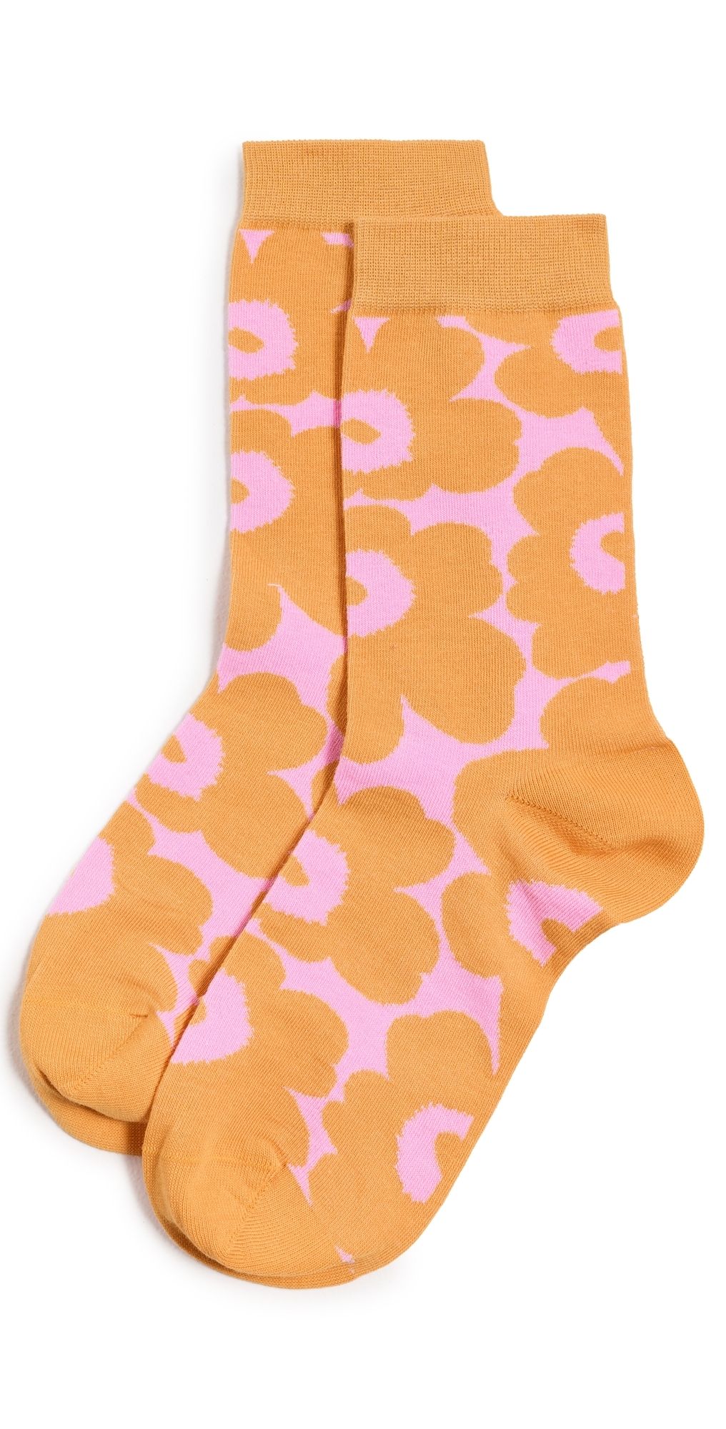 Marimekko Linjaus Unikko Socks Orange, Pink 40-42