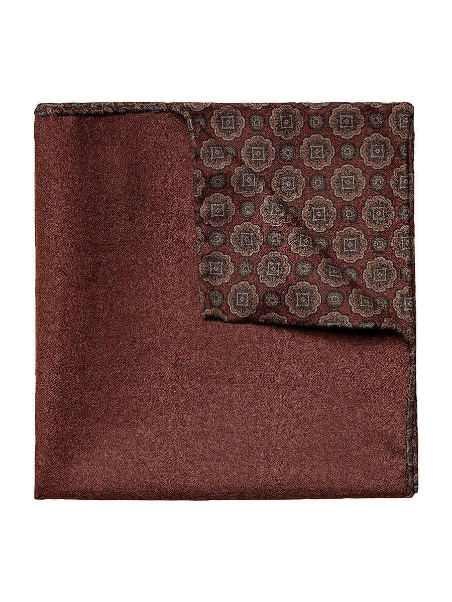 Men's Double-Sided Wool Pocket Square - Red