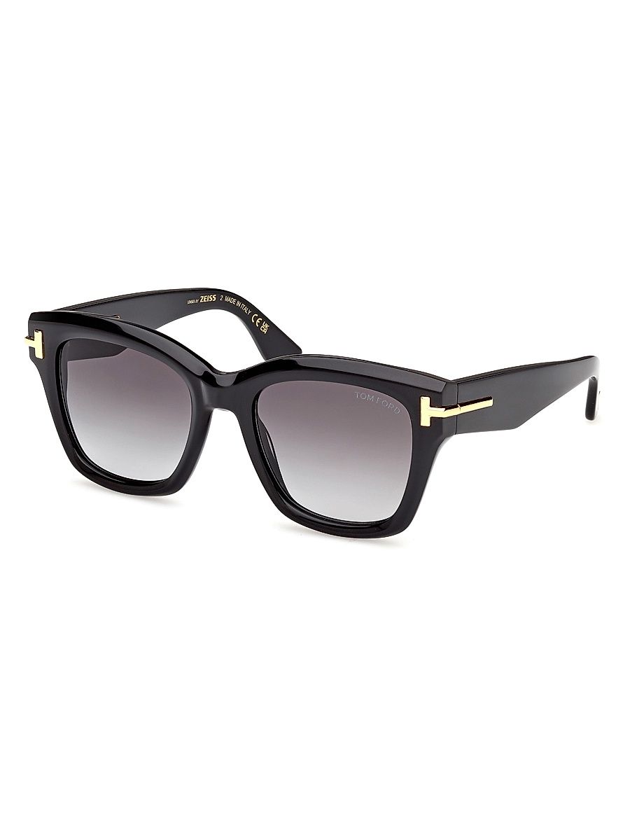 Women's TOM FORD Icon 53MM Square Sunglasses - Black