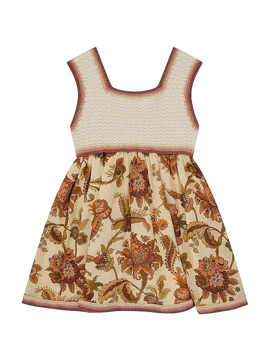 Little Girl's & Girl's Aster Crochet Dress - Jacobean Cream - Size 8