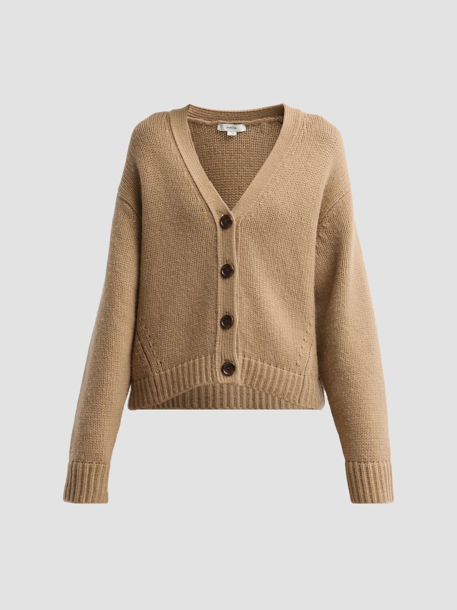 Vince Women's Wool-Cashmere Cardigan - Camel - Size XXS