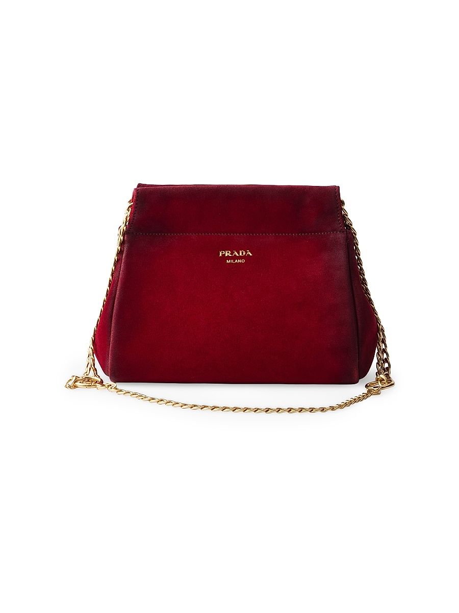 Women's Enchaîné Suede Mini Shoulder Bag - Red