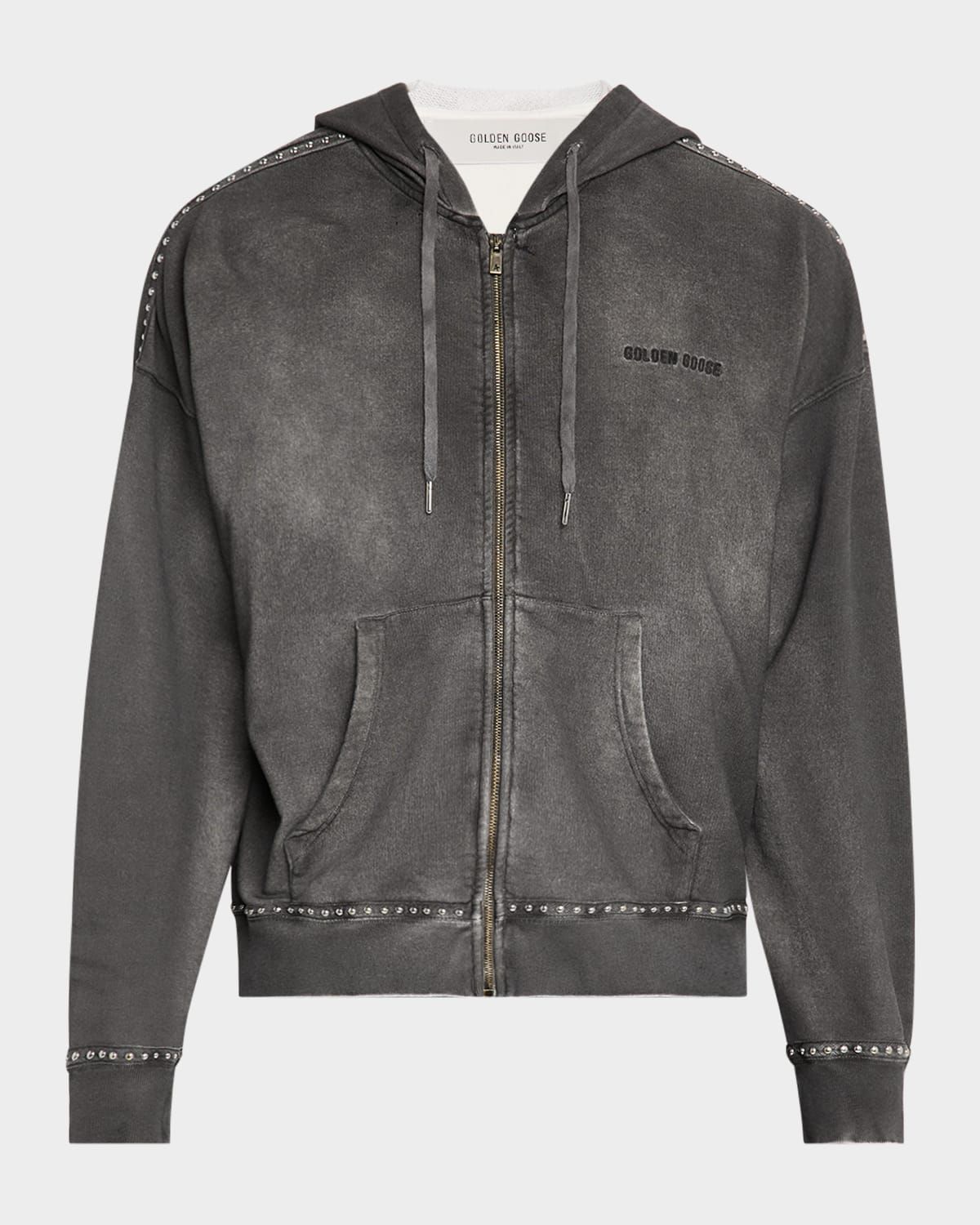 Men & apos;s Journey Studded Fleece Zip Hoodie