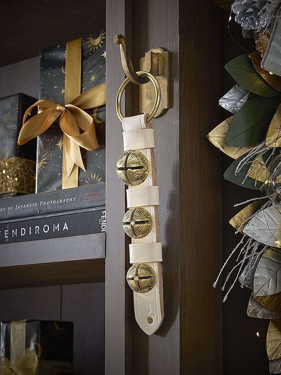 Brass & Leather Sleigh Bells