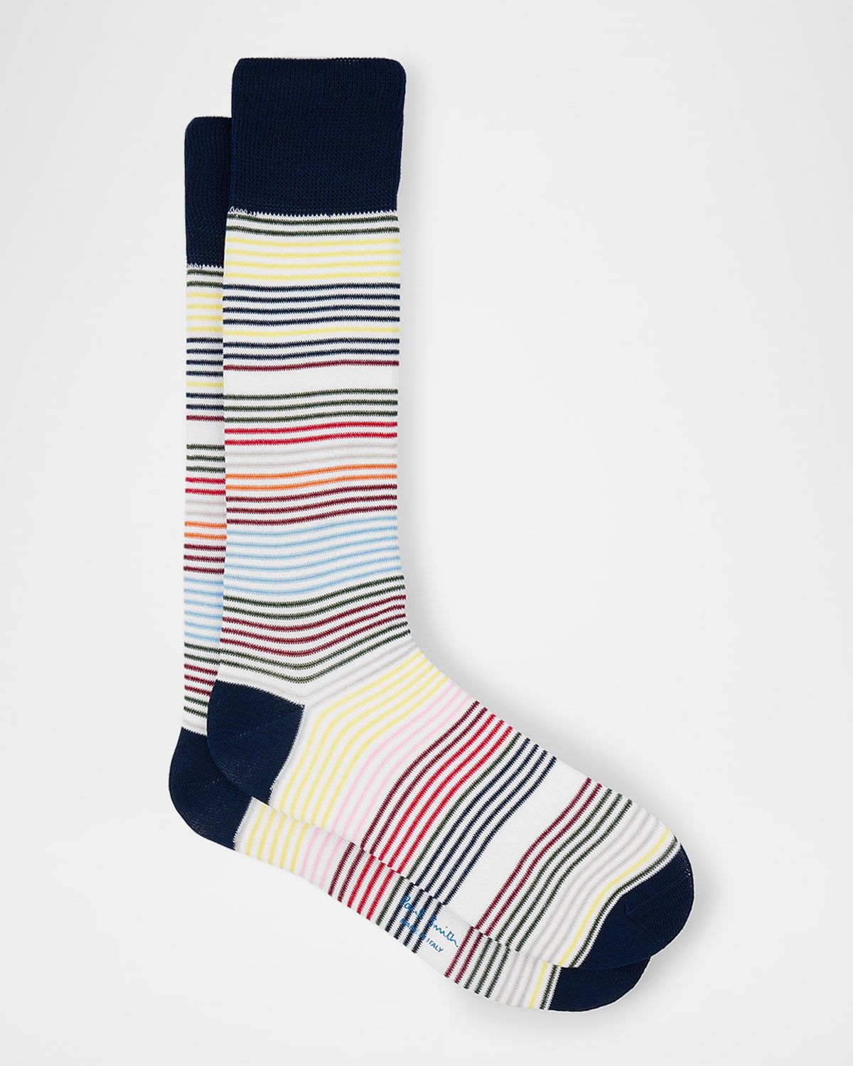 Men & apos;s Idris Signature Thin Stripe Crew Socks