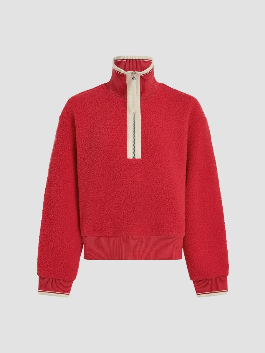 Varley Women's Anika Fleece Half-Zip Sweatshirt - Pink Begonia - Size XL