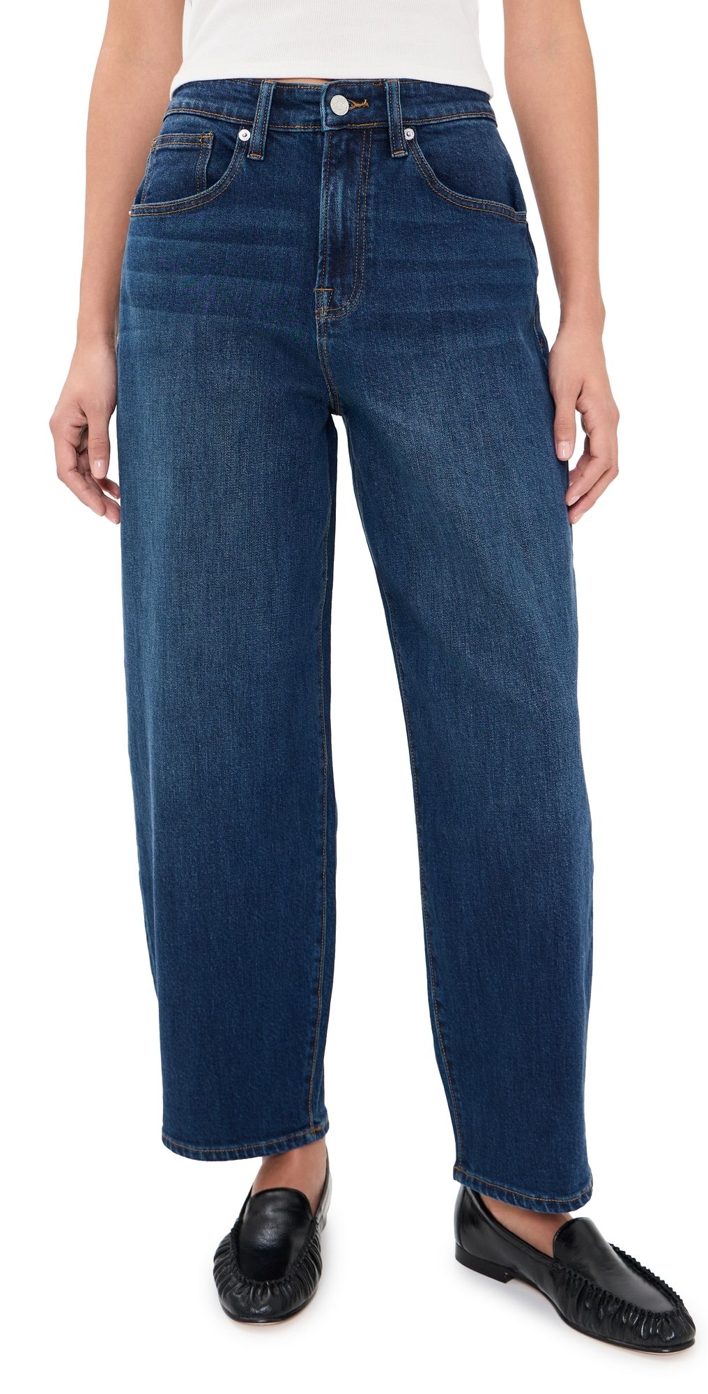 Good American Vintage Barrel Ankle Jeans Meridian 6