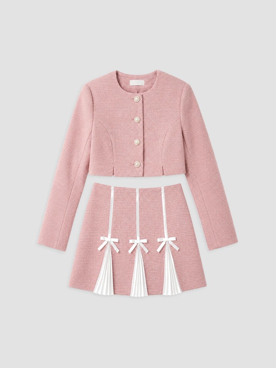 Theme Girl's Girl's 2-Piece Leah Jacket & Skirt Set - Pink - Size 16