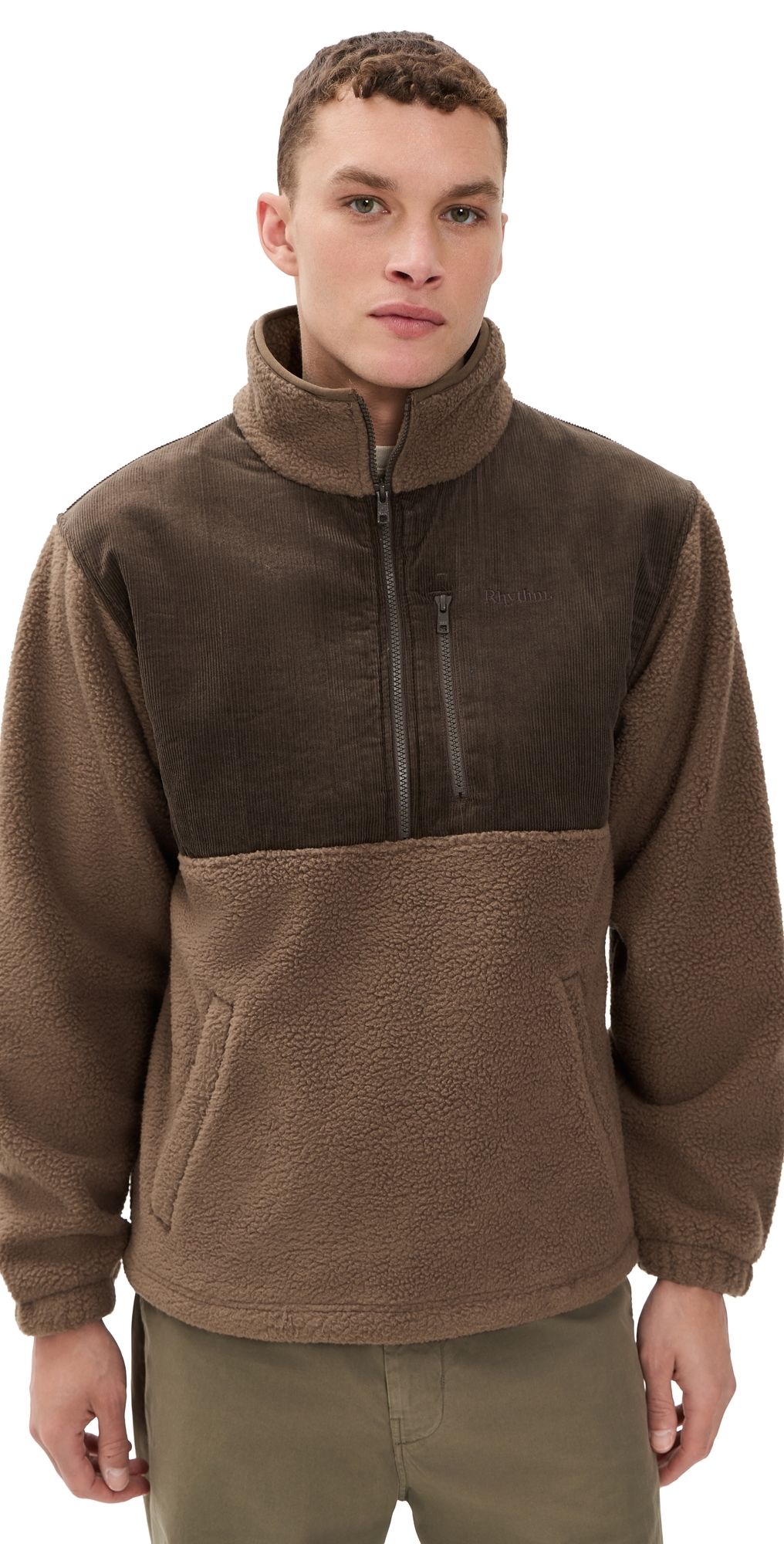 Rhythm Stables Half Zip Jacket Taupe XL