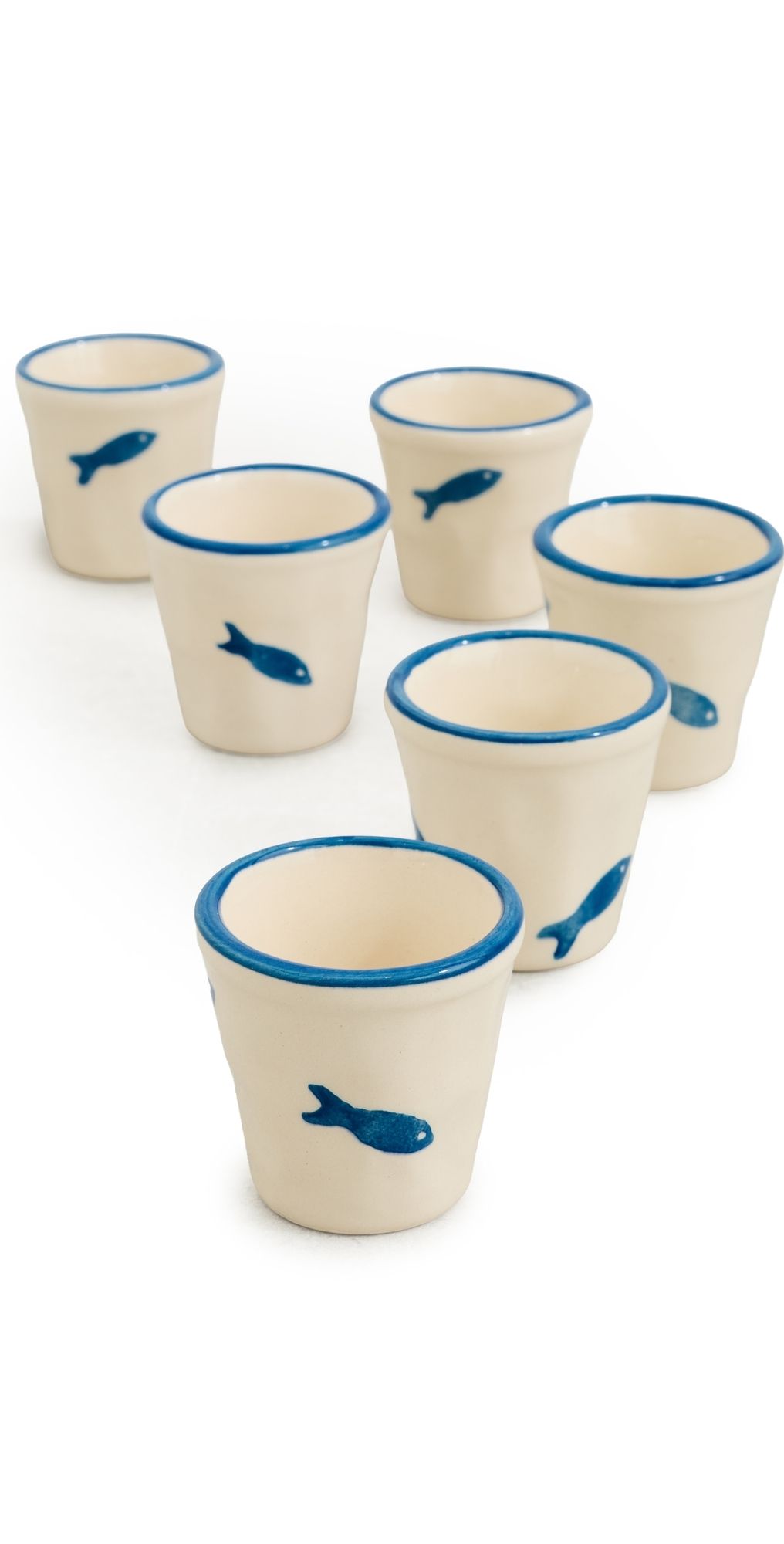 Zafferano Stencil Espresso Shot Cups Fish One Size