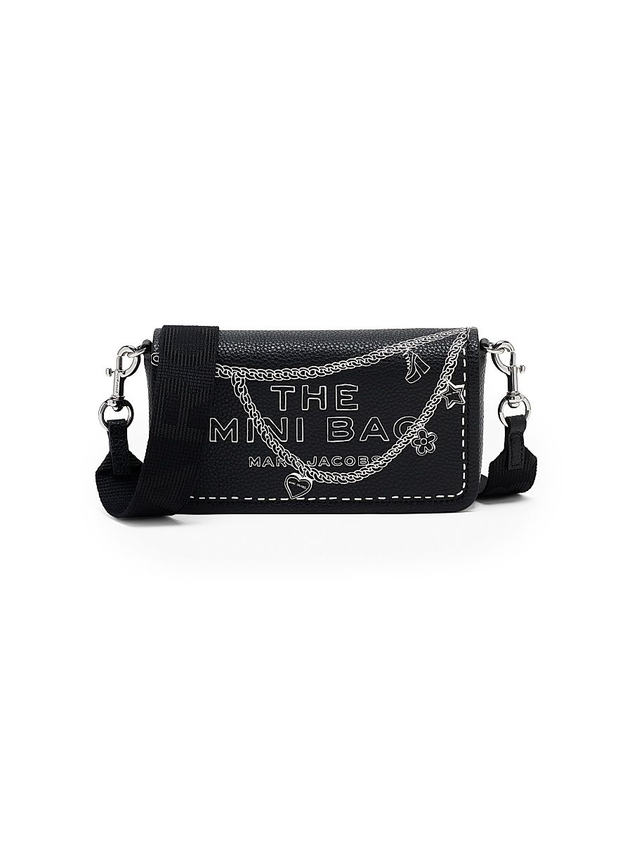 Women's The Mini Trompe L'oeil Charm Leather Crossbody Bag - Black Multi