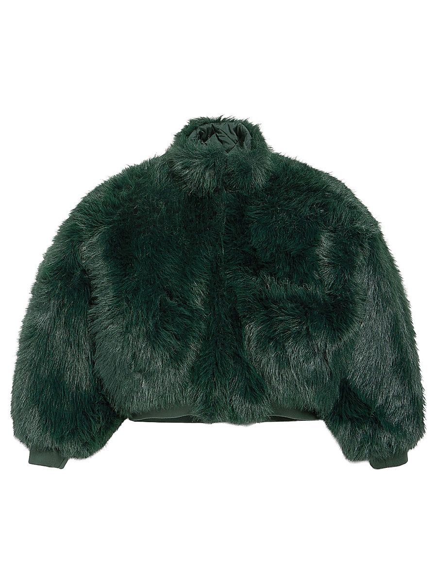 Women's Cropped Jacket - Dark Green - Size Medium