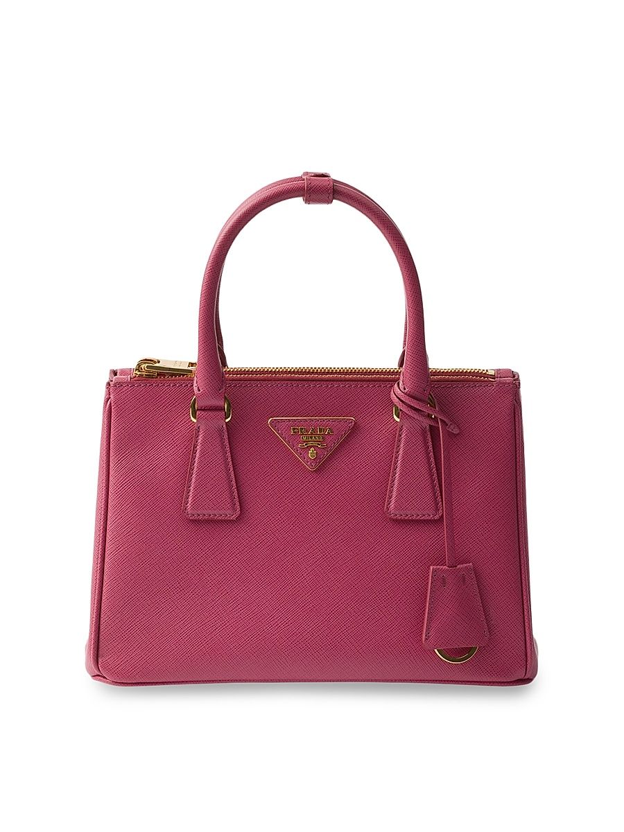 Women's Small Galleria Saffiano Leather Top Handle Bag - Berry Blush