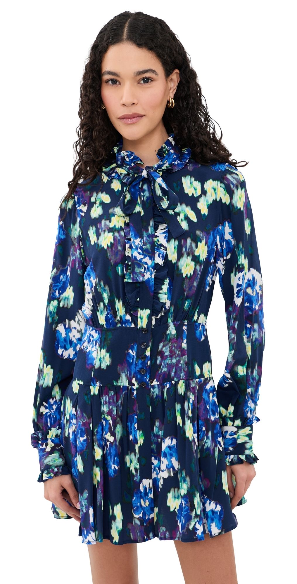 Ulla Johnson Viola Silk Mini Dress Evening Bloom 00