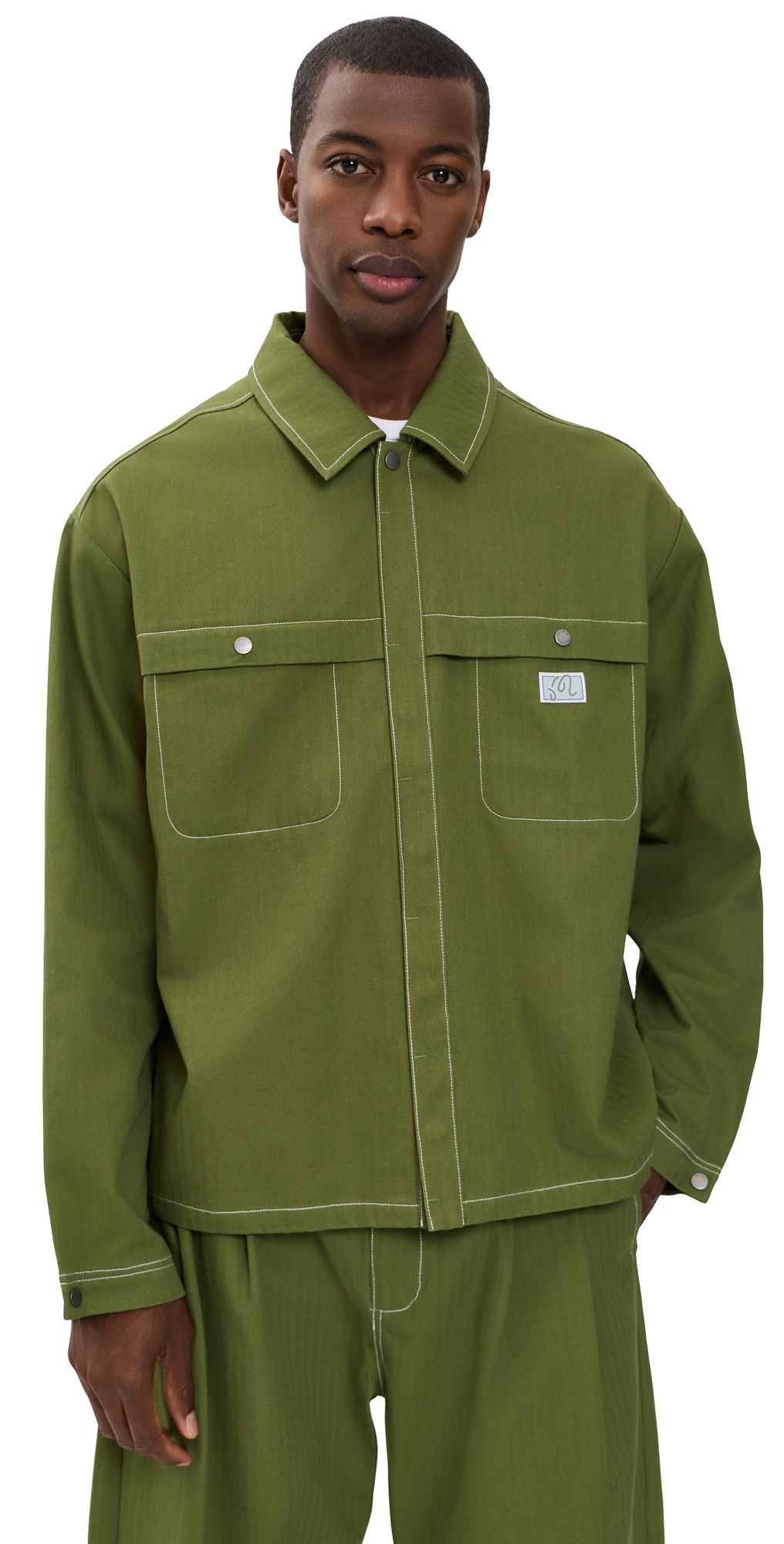 Malbon Station Shirt Military Green XXL