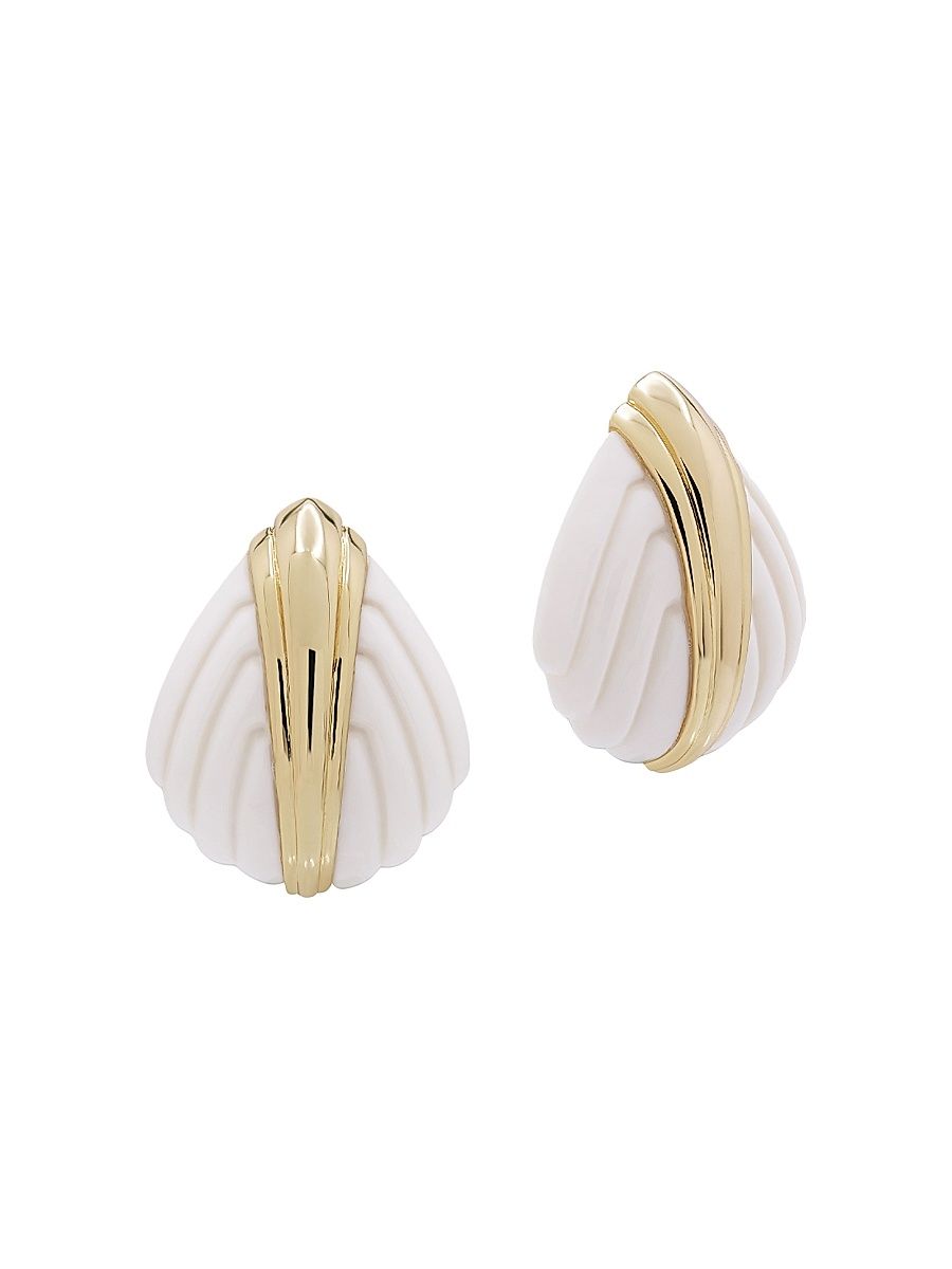 Ronny Kobo Women's Aster 14K-Gold-Plated & Resin Stud Earrings - Ivory