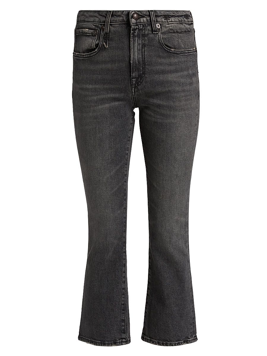 Women's Kick Fit Ankle Jeans - Leyton Black Stretch - Size 27
