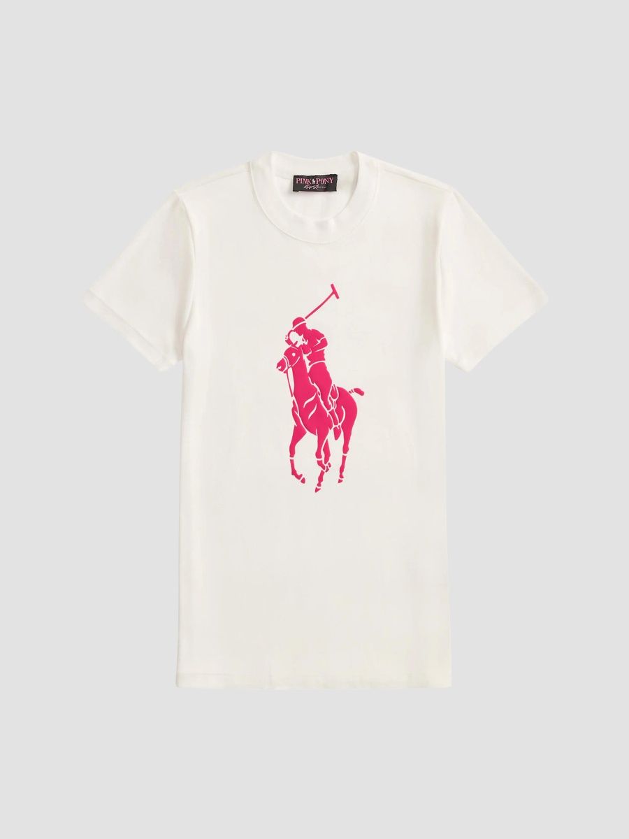 Polo Ralph Lauren Women's Pony Logo Cotton Crewneck T-Shirt - White - Size Large