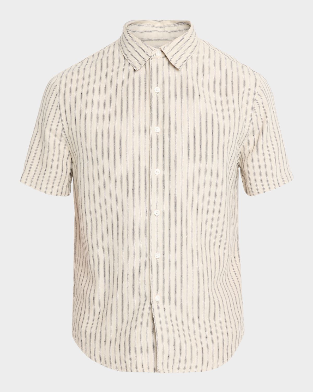 Men & apos;s Ballstone Stripe Hemp Short-Sleeve Shirt
