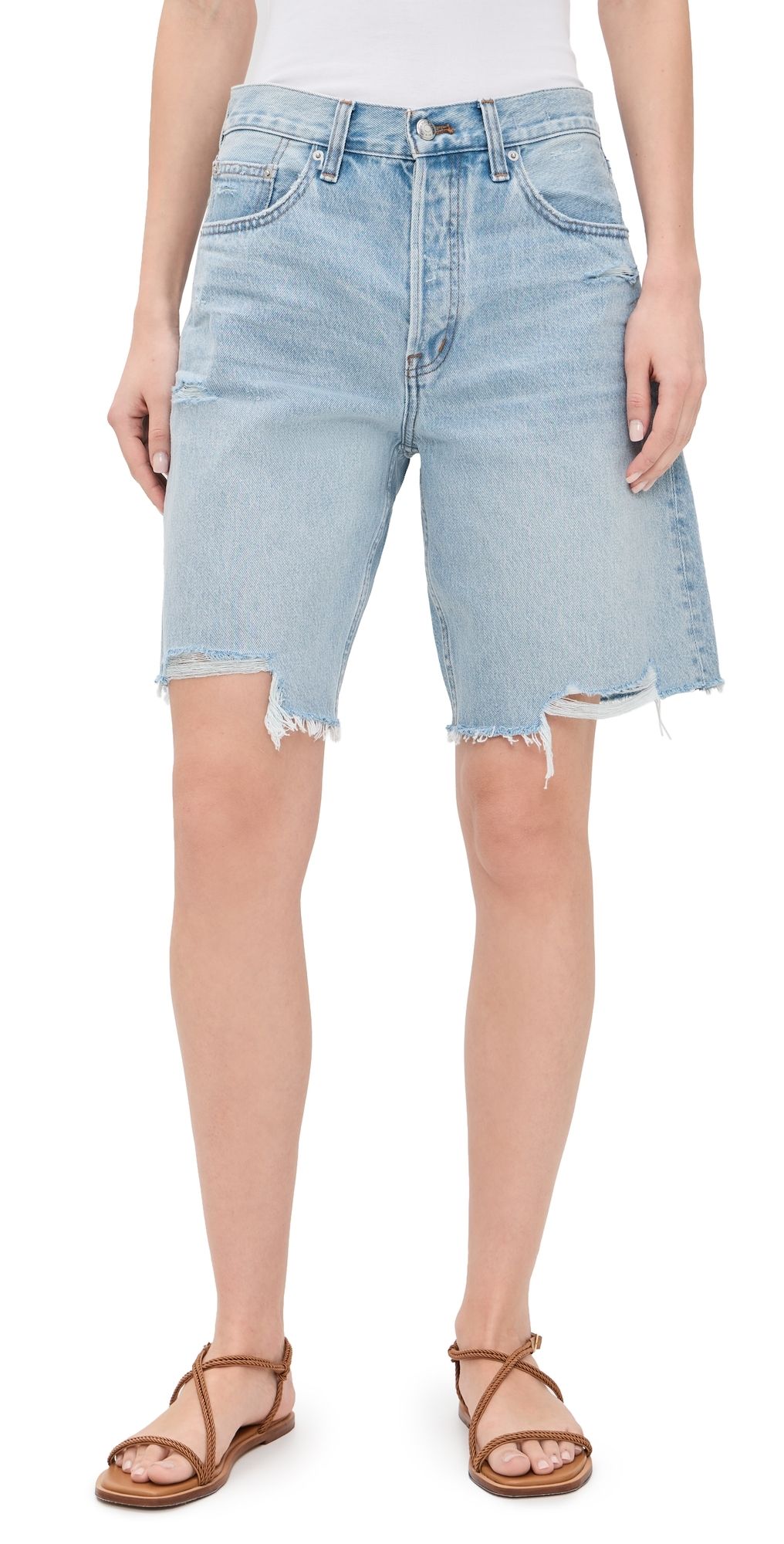 Madewell The Essex Long Baggy Shorts Londe Wash 30