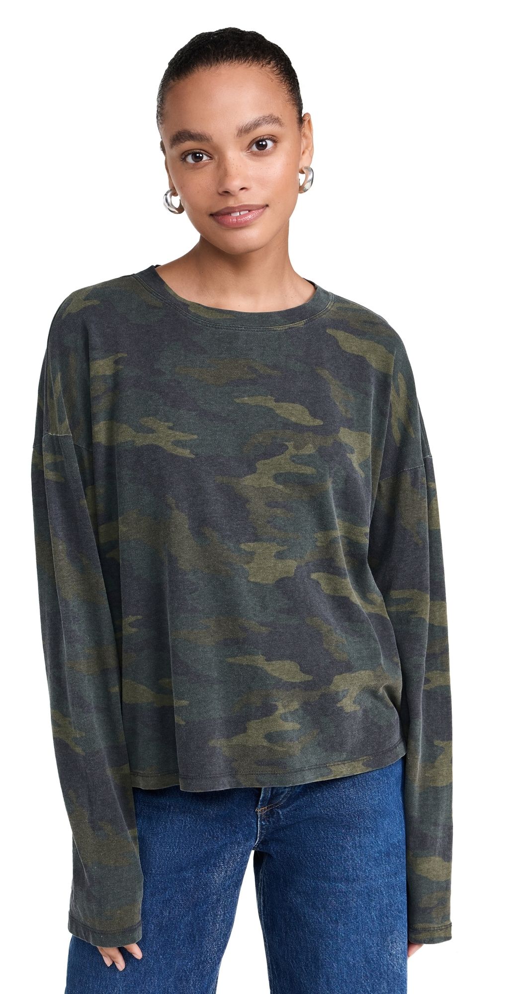ASKK NY Printed Long Sleeve Top Camo 0
