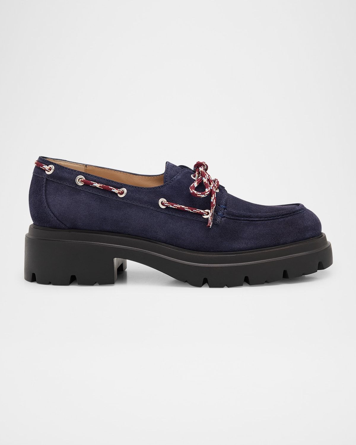 Hudson Suede Lug-Sole Boat Shoes