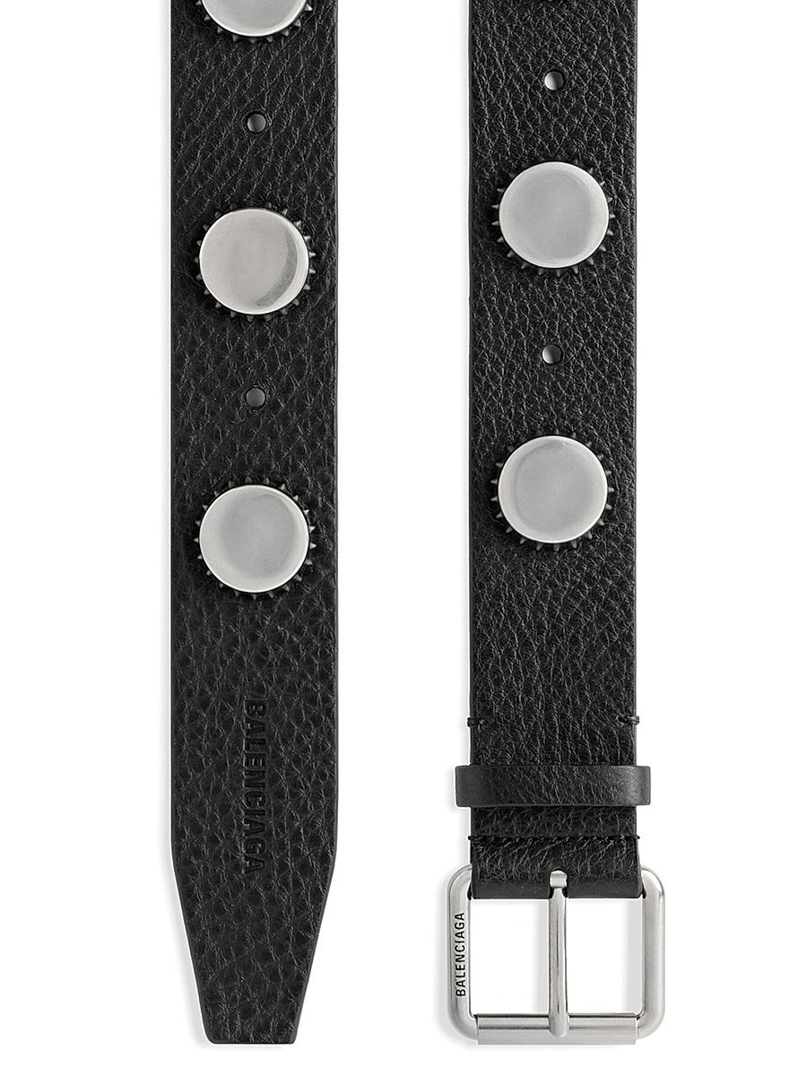 Men's Bottle Caps Belt - Black - Size 36