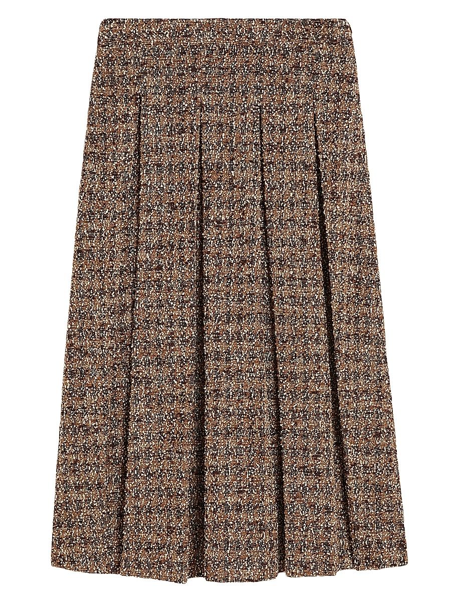 Women's Bouclé Jersey Pleated Skirt - Size 16