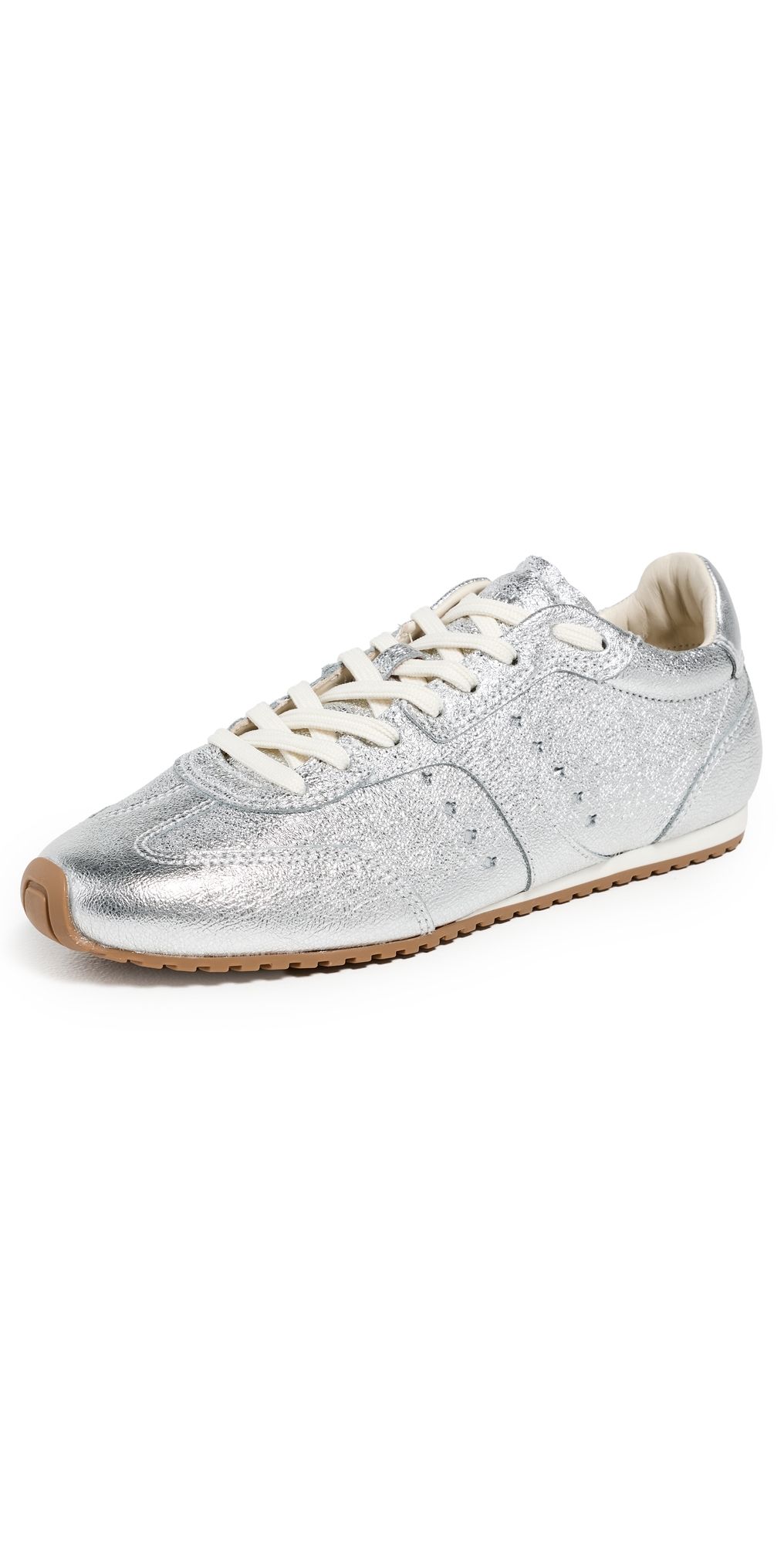 Larroudé Stella Sneakers Silver Metallic Leather 11