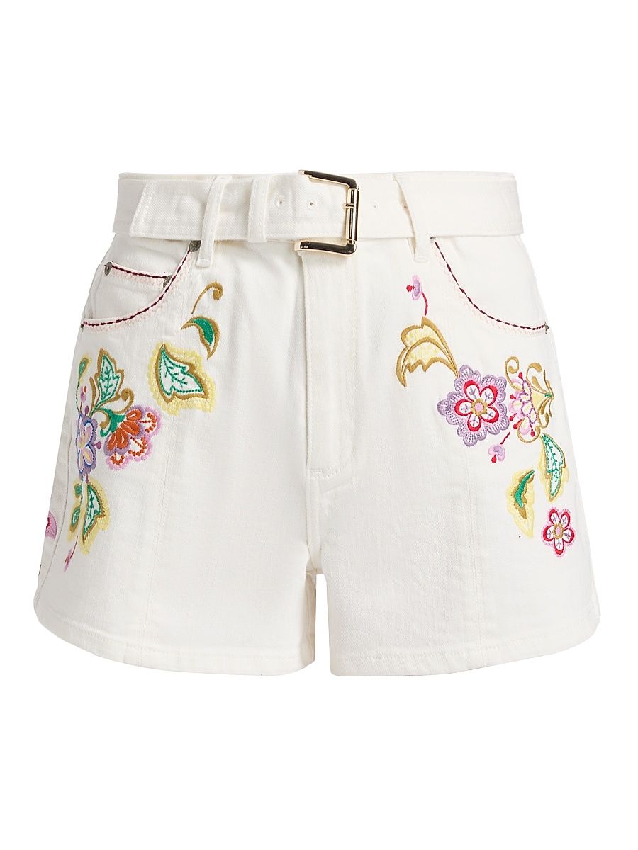 Women's Jardin Boheme Belted Ceil Shorts - Scour Multi - Size 4