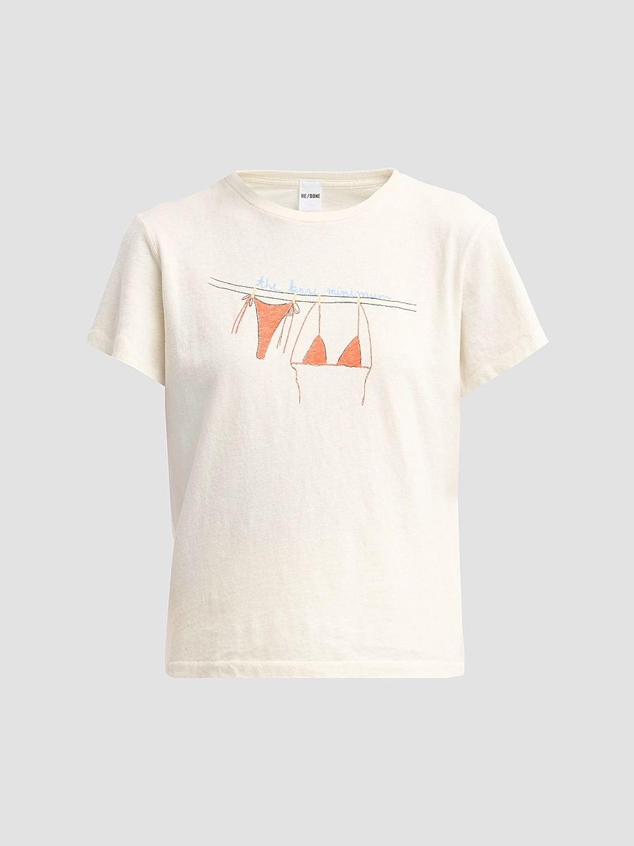 Women's Classic Bare Minimum T-Shirt - Vintage White - Size Large