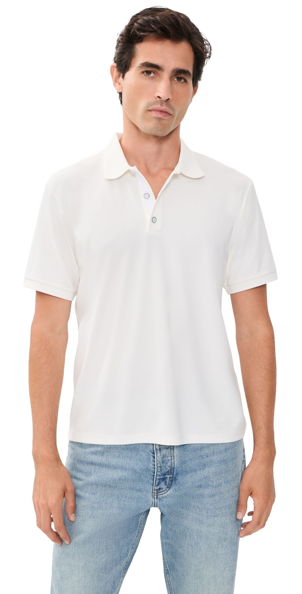 rag & bone Slim Polo Chalk XL