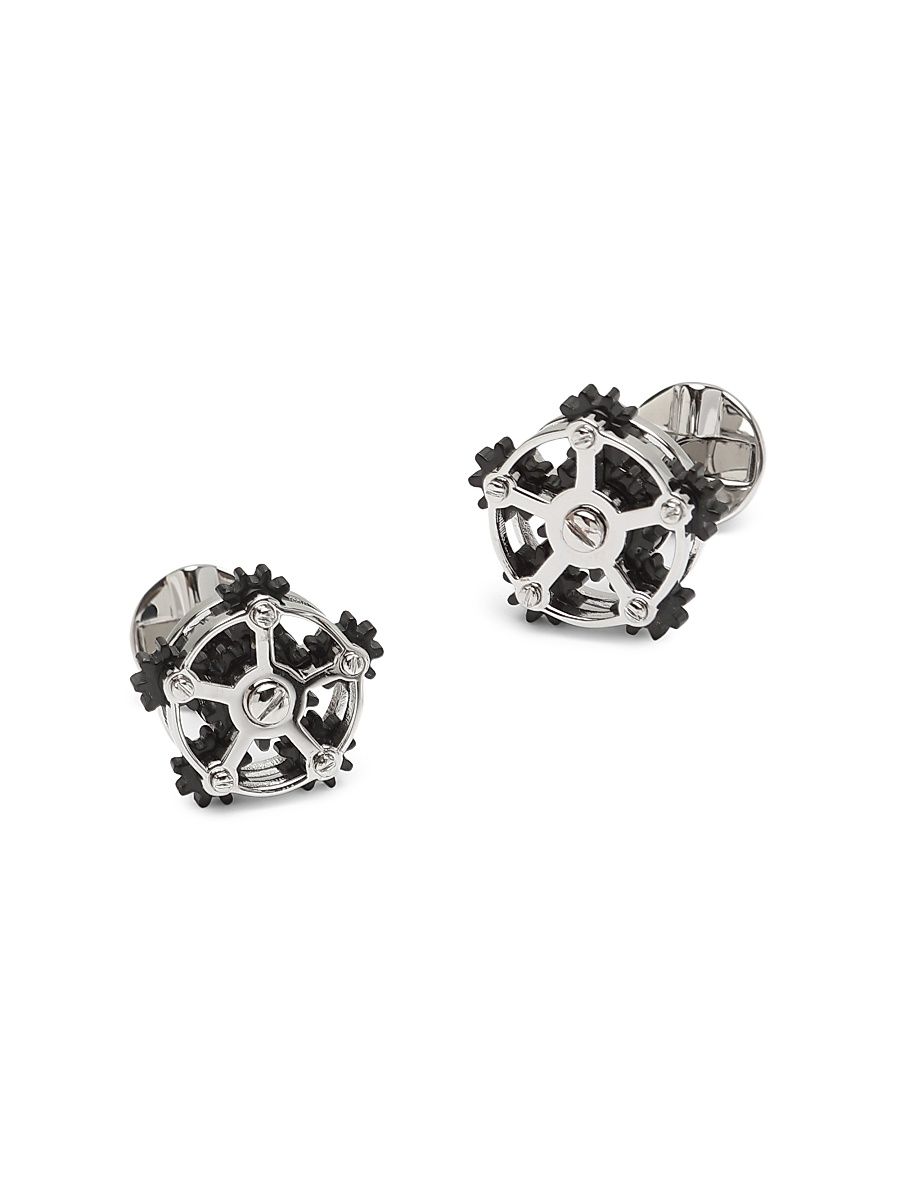 Men's Ox & Bull Trading Co. Gear Cufflinks - Silver