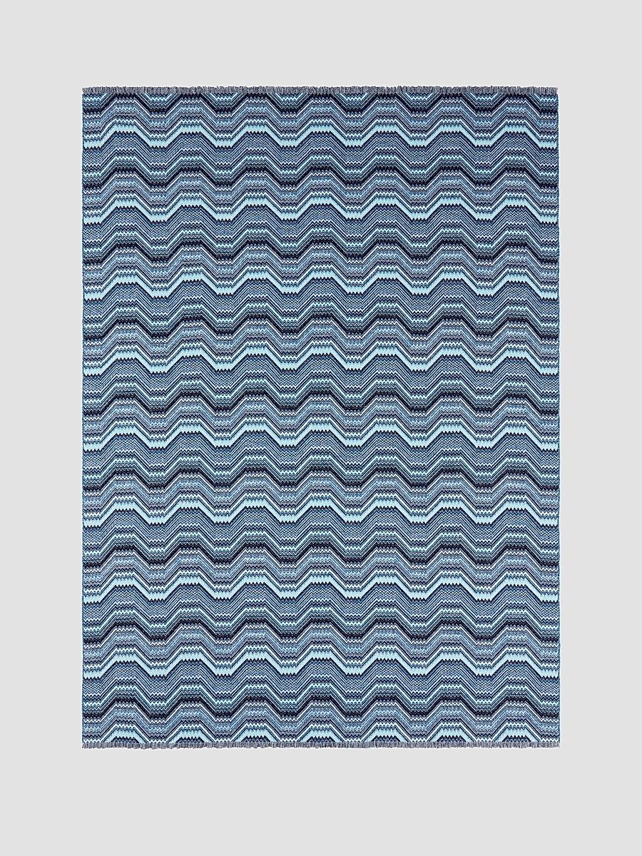 Missoni Merano Striped Wool-Blend Throw Blanket - Blue Multicolor