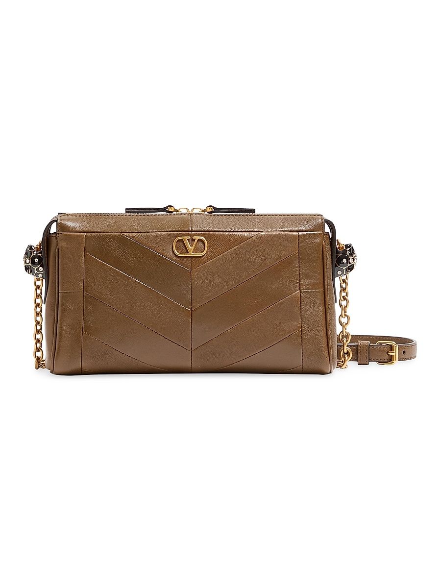 Women's Panthea Small Shoulder Bag in Nappa Leather - Tundra