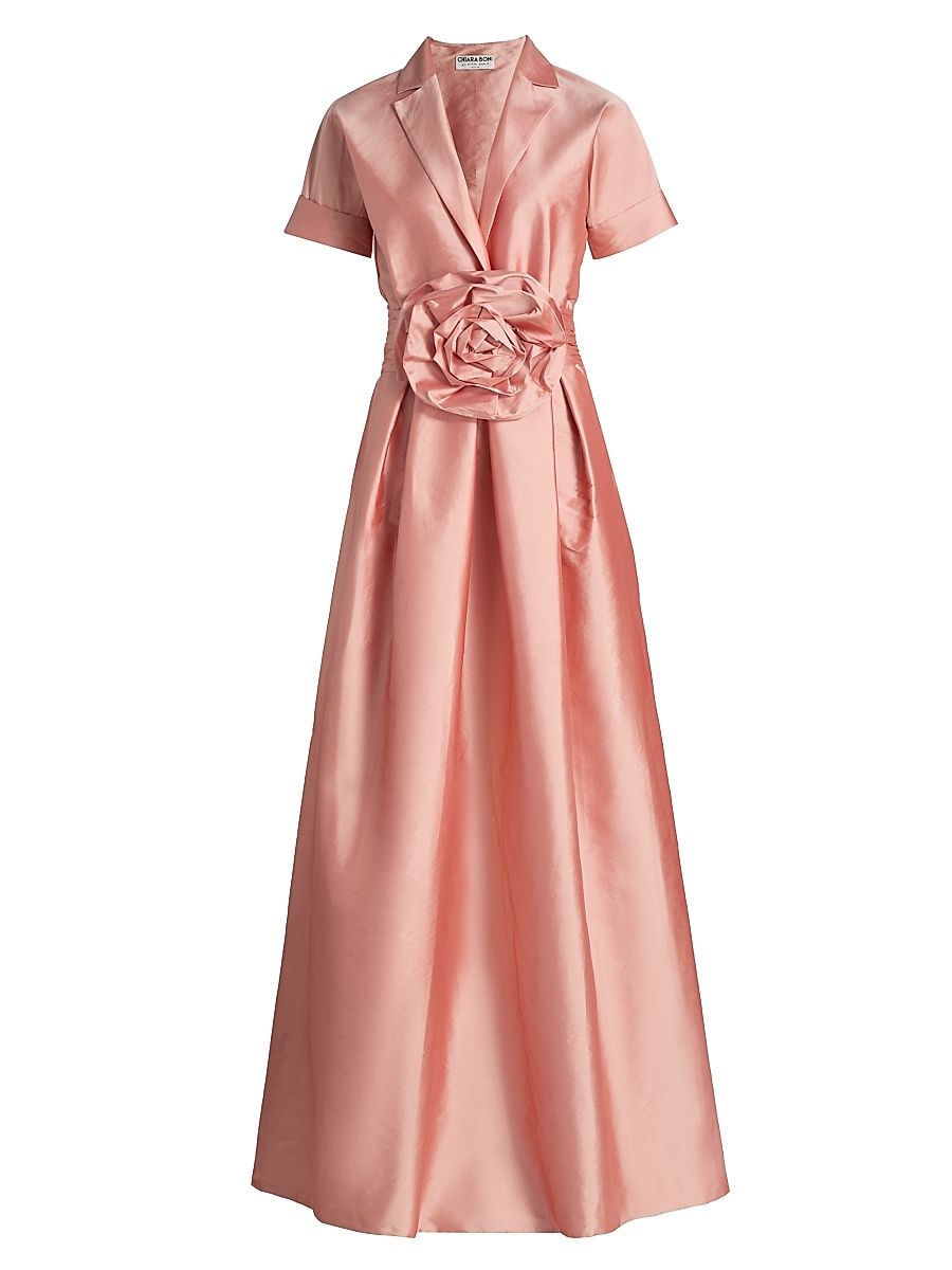 Women's Stoya Floral Appliqué A-Line Gown - Peau Dange - Size 2