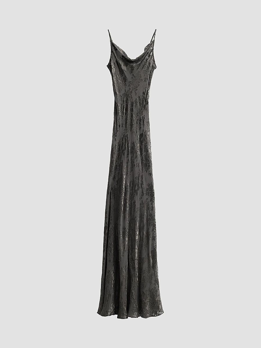Women's Christine Sheer Floral Burnout Maxi Dress - Ash Olive - Size 14