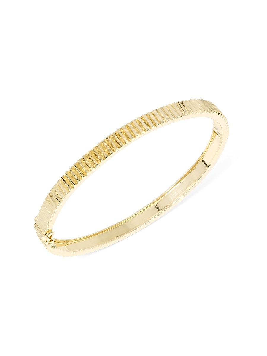 Women's 14K Yellow Gold Fluted Bangle - Gold