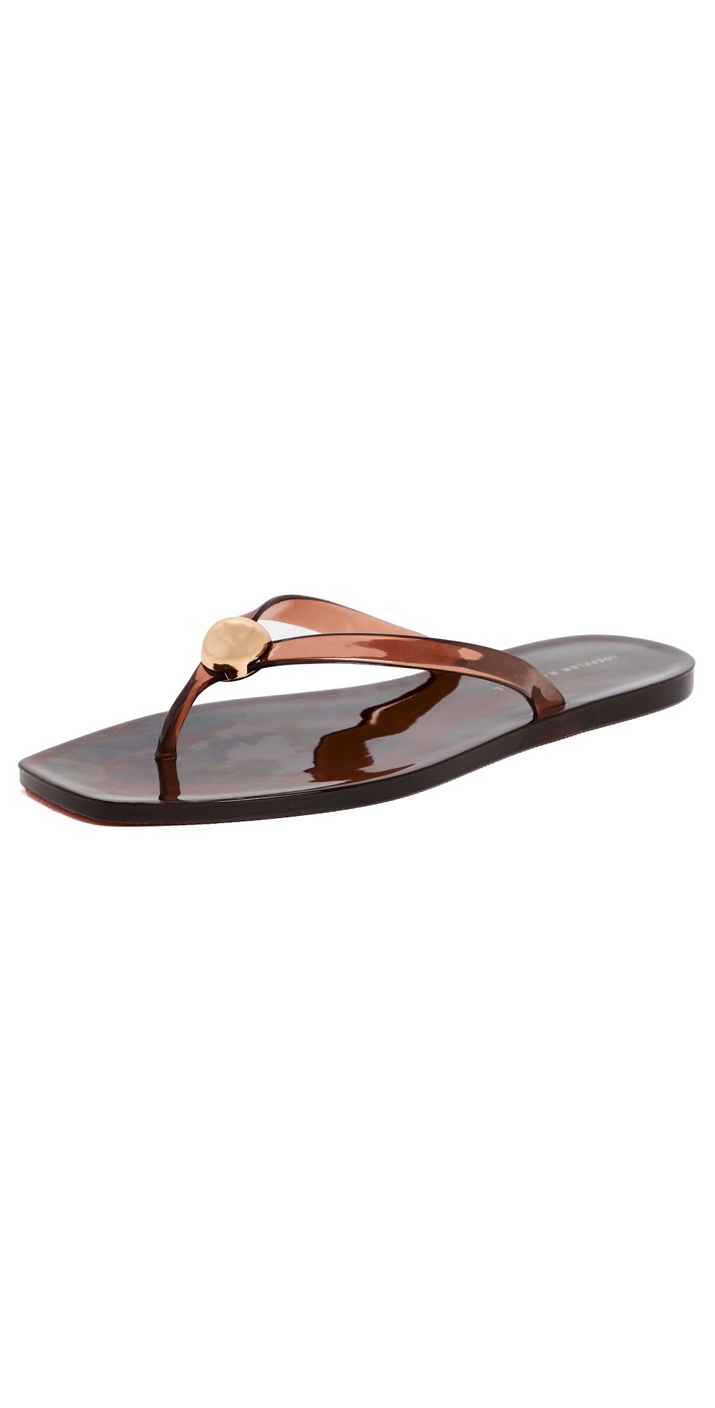 Loeffler Randall Jovie Jelly Flip Flops Brown 9